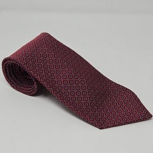 Lauren Ralph Lauren Burgundy Geometric Men's Tie